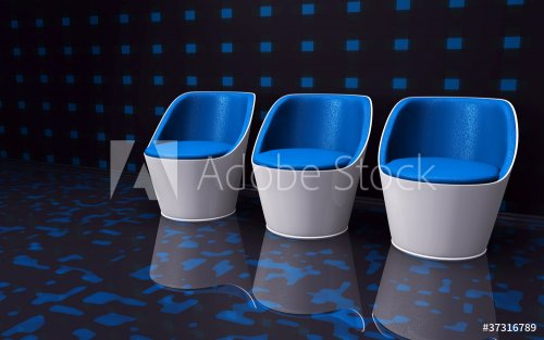 Future Clubchairs blue white