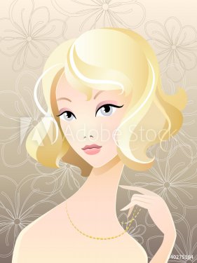 Girl blonde portrait - 900468932