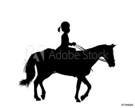 Girl Riding Horse - 900739729