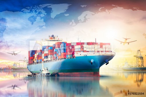 Global business logistics import export concept and transport industry of con... - 901152637
