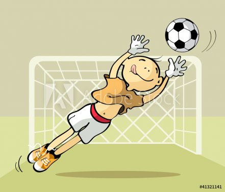 Goalkeeper catching the ball - 900468063