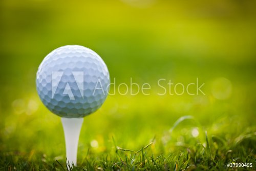 Golf ball on tee - 900146373