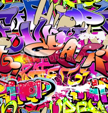 Graffiti seamless background. Hip-hop urban art
