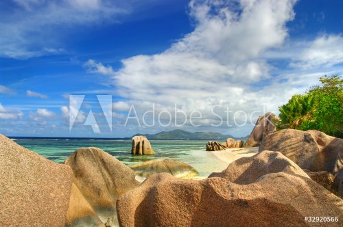 granite rocky beaches of Seychelles - 900590432