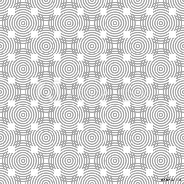 Gray geometric ornament on white background. Seamless pattern - 901152271