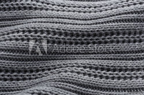 Gray knit fabric background