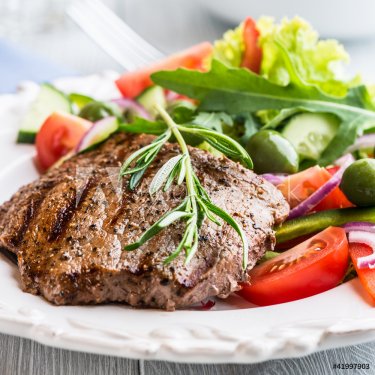 Grilled Beef Steak with Vegetable Salad - 900434021
