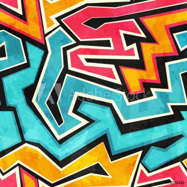 grunge graffiti seamless texture - 901146279