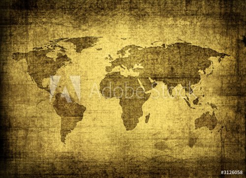 grunge map of the world - 900463911