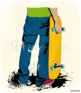 grunge styled skateboarding layout - 900541427