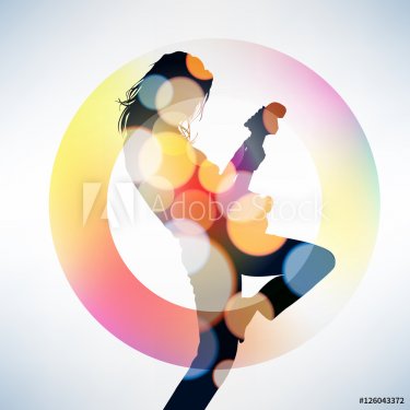 Guitarist. Vector abstract illustration of a guitar player