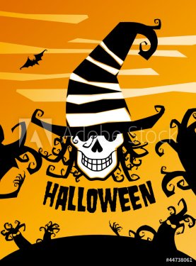 Halloween background, vector illustration.