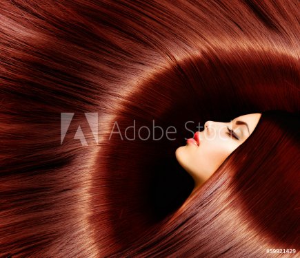 Healthy Long Brown Hair. Beauty Brunette Woman - 901143631