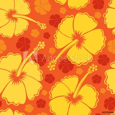 Hibiscus seamless background 2 - 900492151