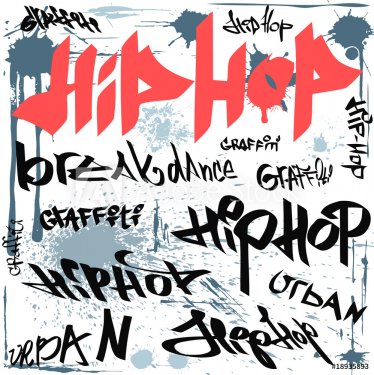 hip-hop graffiti vector urban background