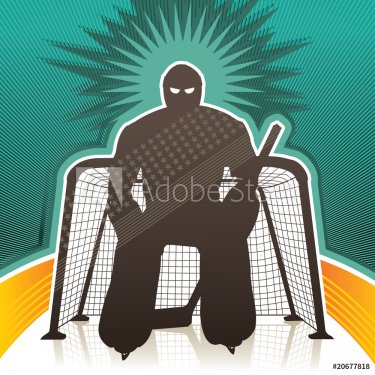 Hockey goalkeeper background