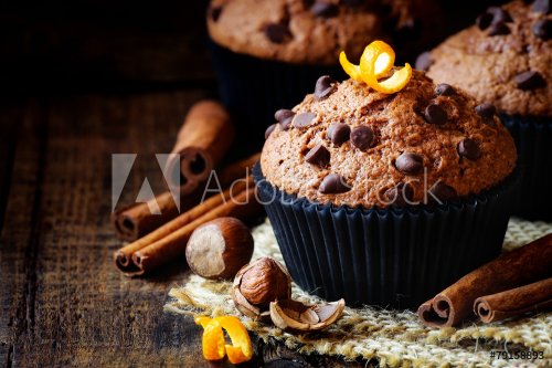 Homemade Orange Chocolate chip and cinnamon muffin - 901152524