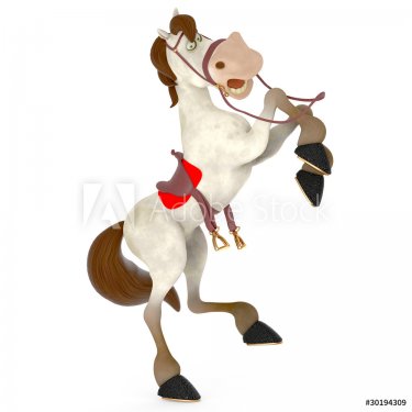 horse cartoon afraid - 900454542