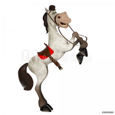 horse cartoon upright - 900454523