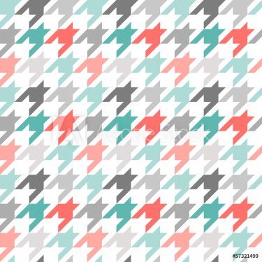 Houndstooth seamless pattern, colorful