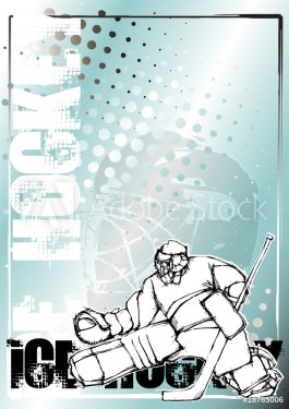 ice hockey pencil poster background