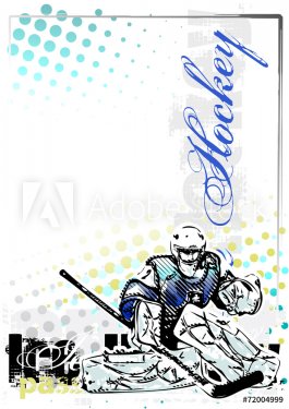 ice hockey vector poster background - 901143590