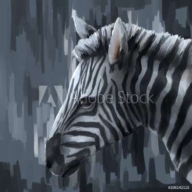 illustration digital painting animal zebra