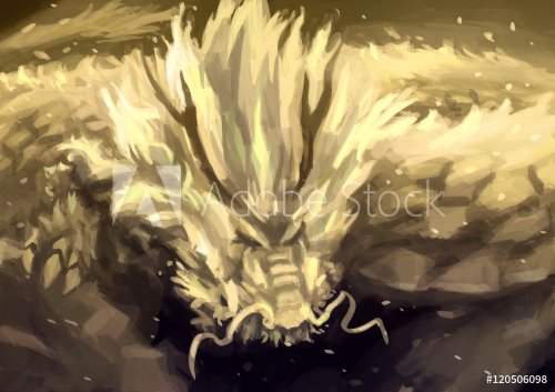 illustration digital painting dragon - 901149436