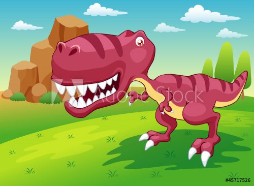 illustration of cartoon dinosaur vector