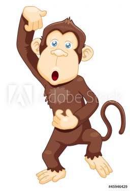 illustration of Monkey cartoon vector