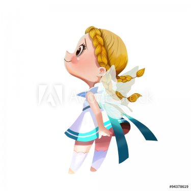 Illustration: The Dancing Little Spirit. Realistic Cartoon Style. Leading Role / Main Character Design.
