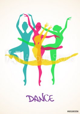 Illustration with ballet dancers - 901146311