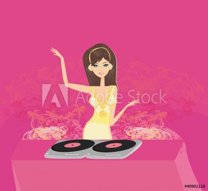 image of pretty young DJ - 900469397