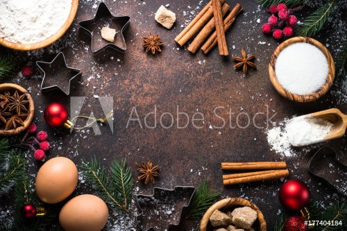 Ingredients for cooking christmas  baking - 901152552