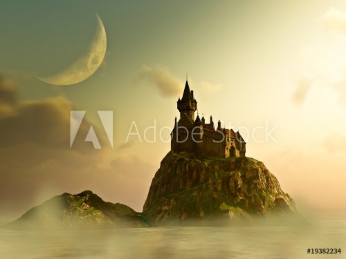 Island Castle Sunrise - 900459711