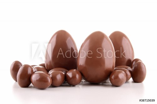 isolated chocolate egg