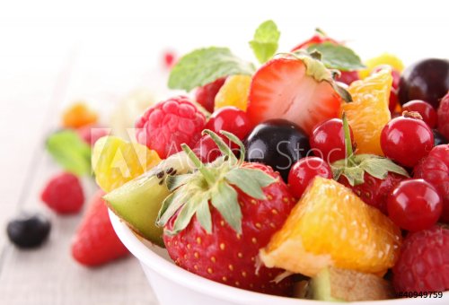 isolated fruit salad