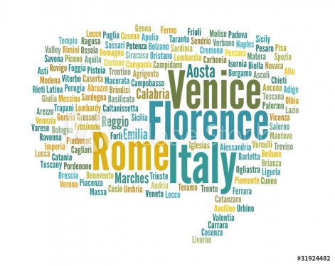 Italy word collage - 900954876