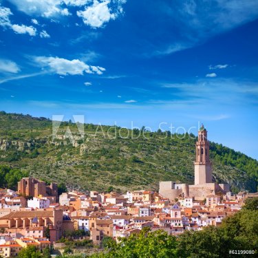 Jerica Castellon village skyline in Alto Palancia of Spain - 901141261