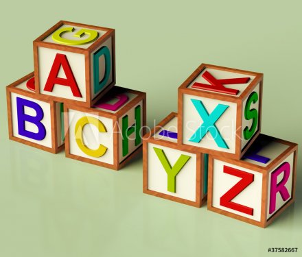 Kids Blocks With Abc And Xyx As Symbol For Education And Learnin
