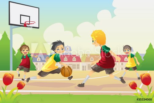 Kids playing basketball - 900461328