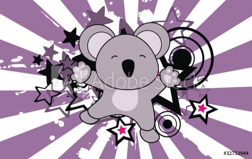 koala baby jump cartoon background - 900532328