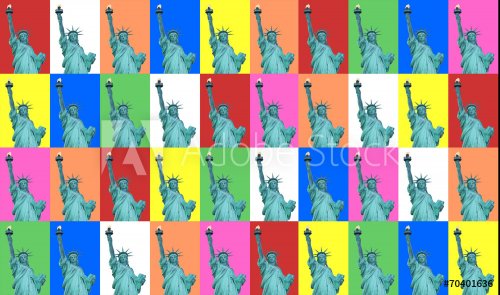 Lady Liberty Color Collage