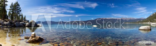 Lake Tahoe Panoramic Beach Landscape - 901146824