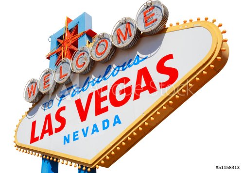 Las Vegas sign isolated - 901139853