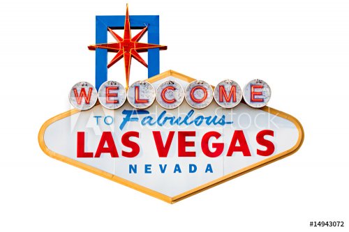 las vegas sign isolated on white - welcome to las vegas