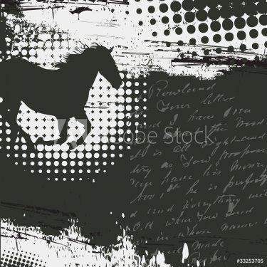 Letter and horse background - 900564325