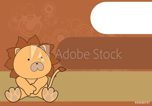 lion baby cartoon jsit background - 900499022