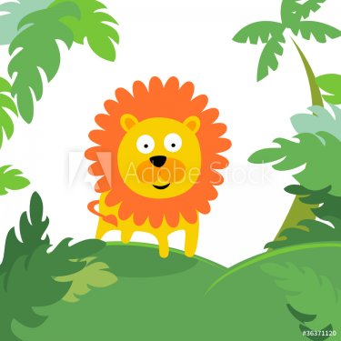 lion in forest - 900498567