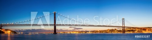 Lisbon Bridge Panorama - 901149844